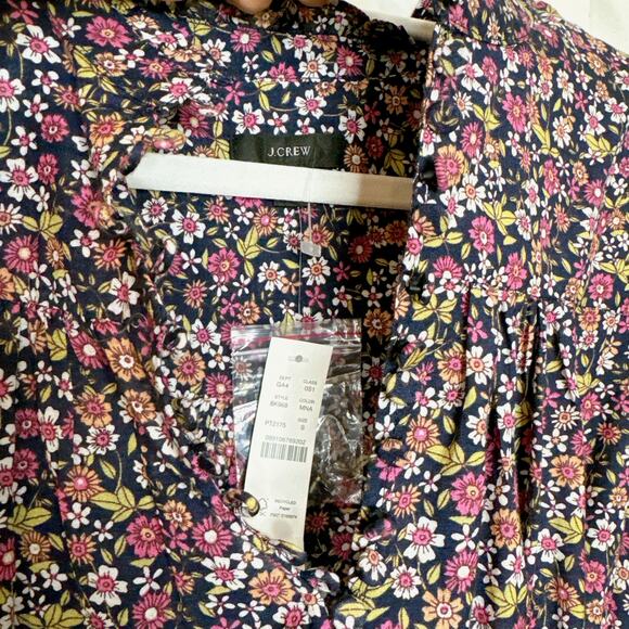 J.CREW -NWT- Button-Up Mini Dress Ditsy Floral Sunny Meadows | Small - Picture 11 of 15